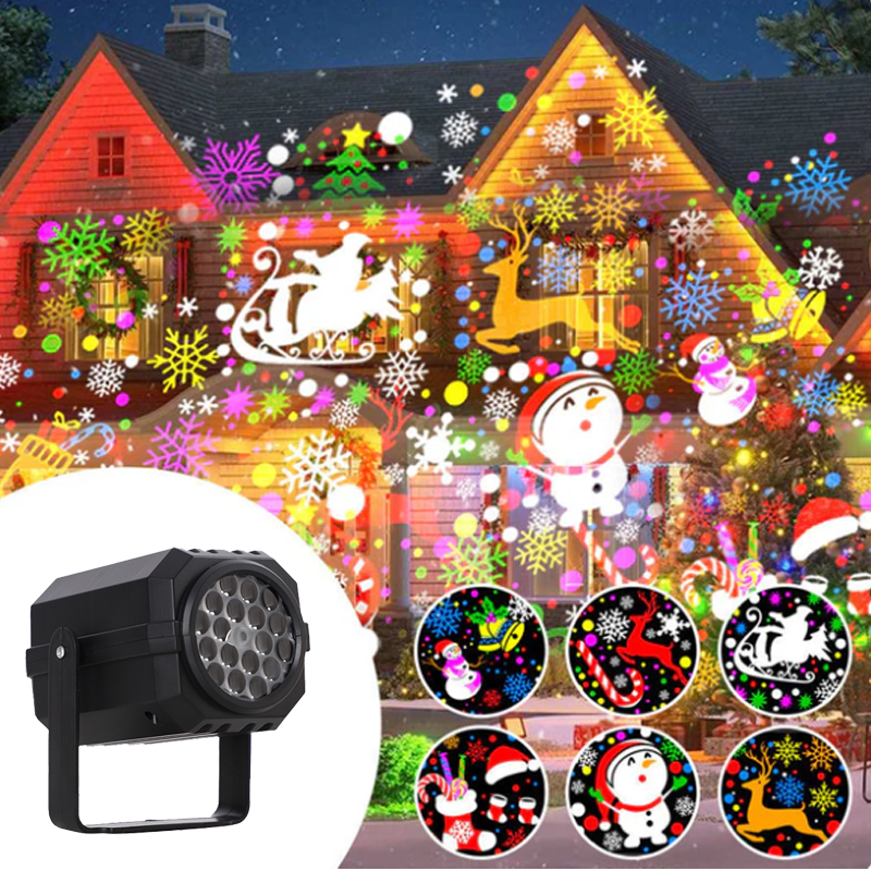 Rotating LED Christmas Pattern Projector – product image