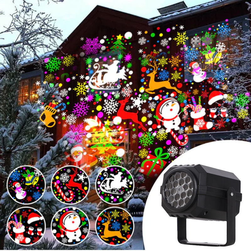 Rotating LED Christmas Pattern Projector – product image
