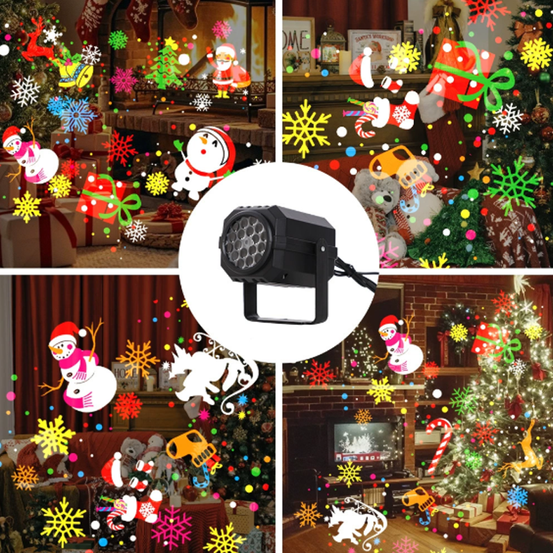 Rotating LED Christmas Pattern Projector – product image