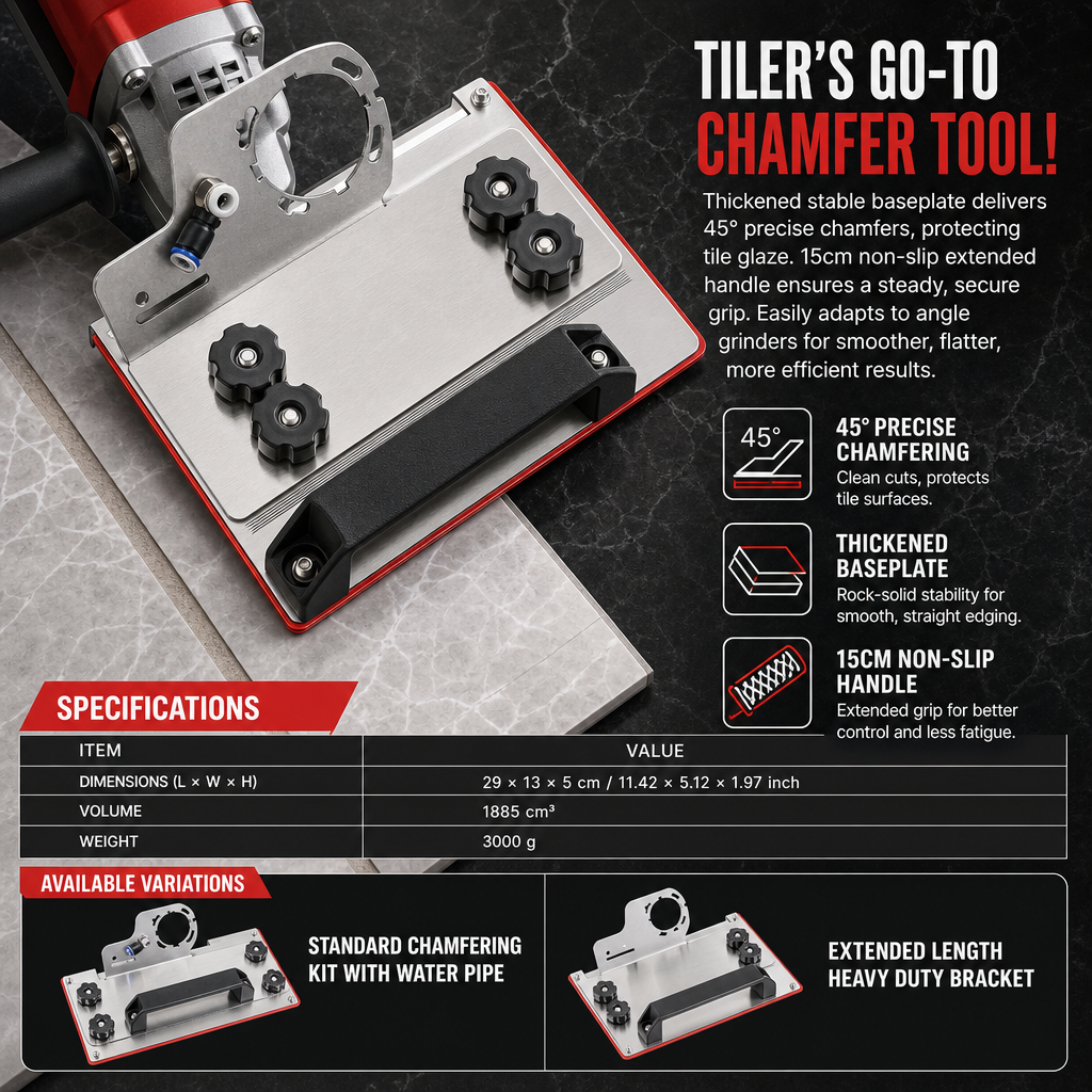 Tile Chamfering Guide for Angle Grinders – product image