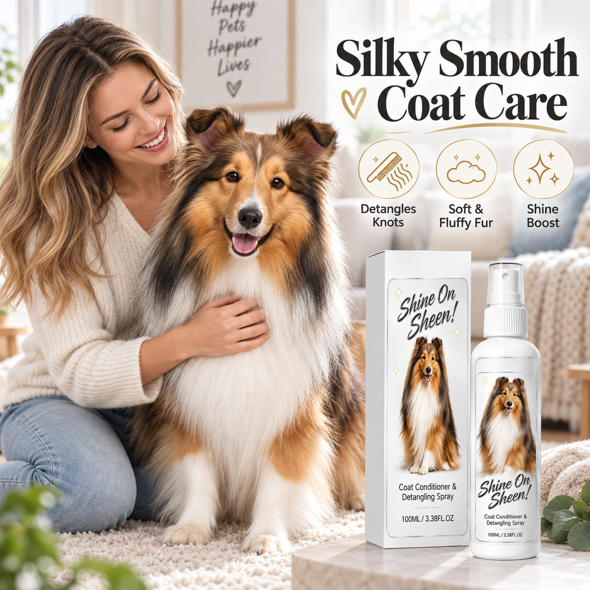 Pet Coat Detangling and Conditioning Spray – product image