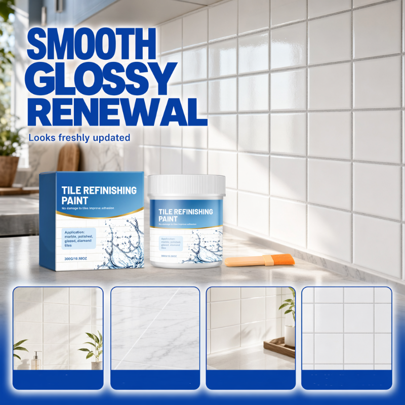 White Tile Refinishing Paint with Brush – product image