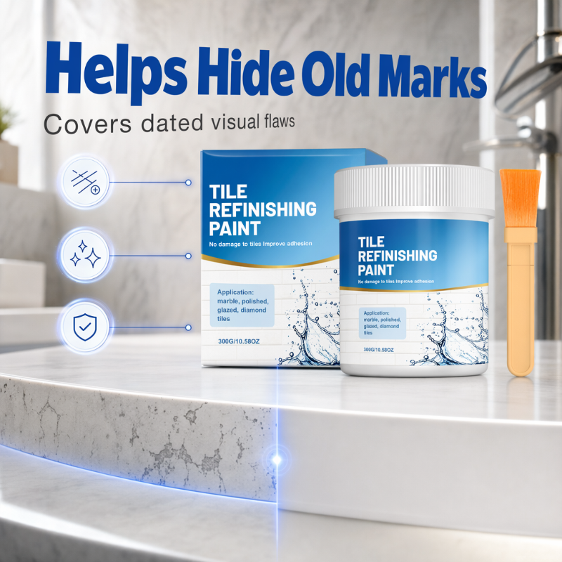 White Tile Refinishing Paint with Brush – product image