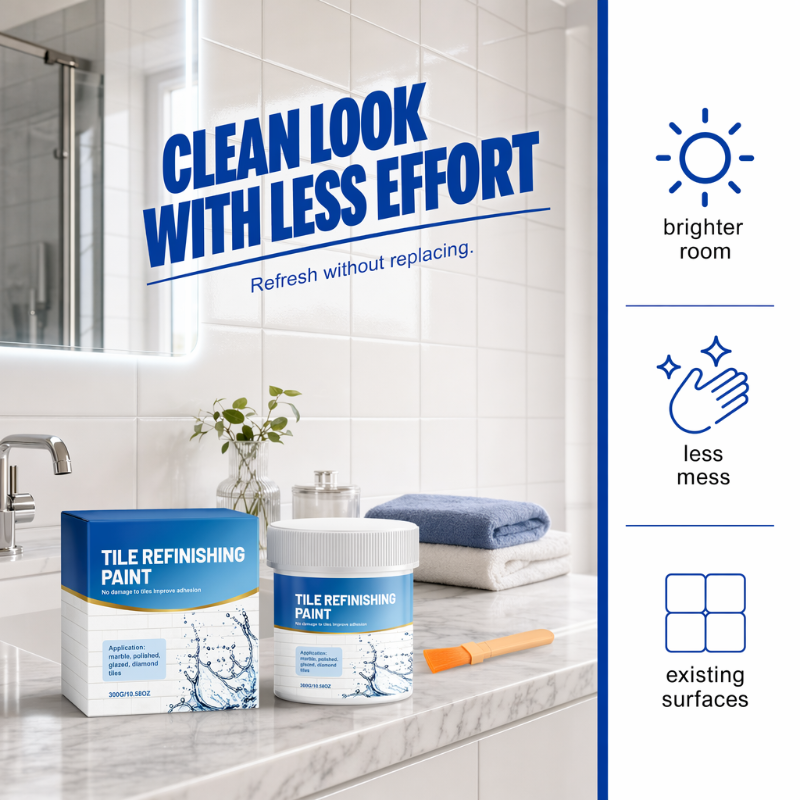 White Tile Refinishing Paint with Brush – product image