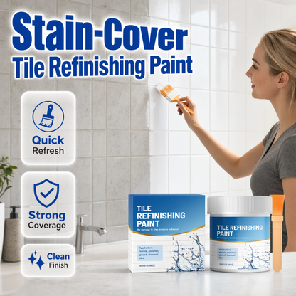 White Tile Refinishing Paint with Brush – product image