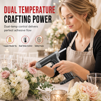 🔫 50% OFF NOW! 🔥 Cordless Hot Melt Glue Gun Set – 2000mAh Battery, Copper Nozzle & 10 Glue Sticks – Dual Temperature for DIY Crafts & Home Use ✨