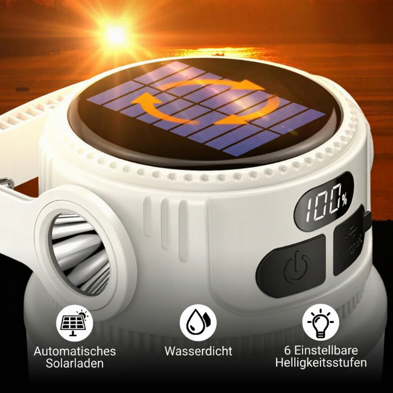 Rechargeable Solar Camping Light with Display – product image