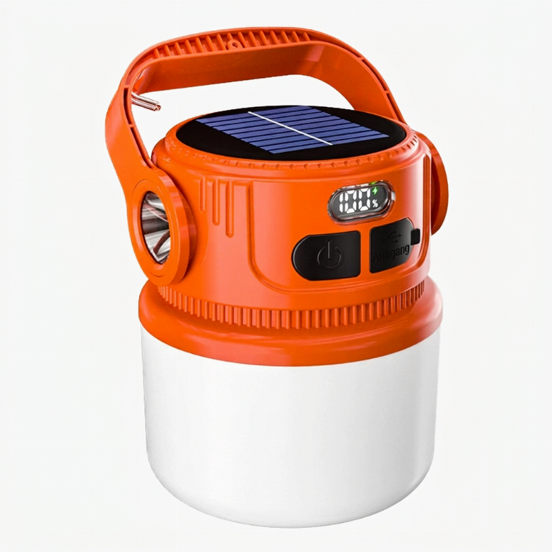 Rechargeable Solar Camping Light with Display – product image
