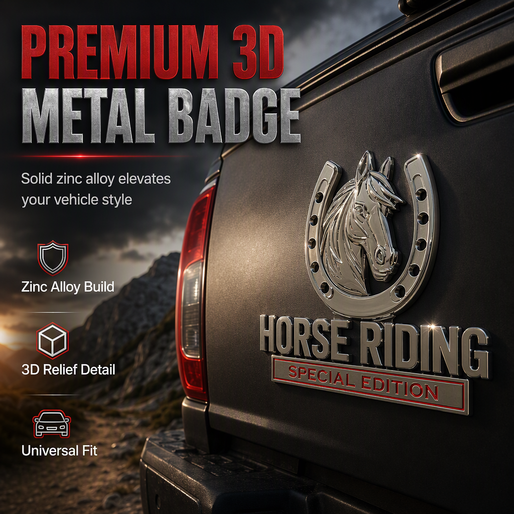 Metal Horse Car Emblem Badge – product image