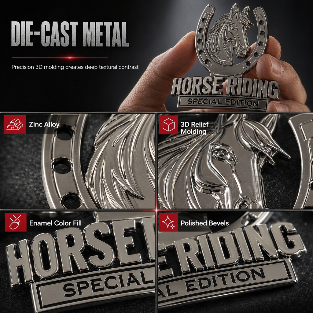 Metal Horse Car Emblem Badge – product image