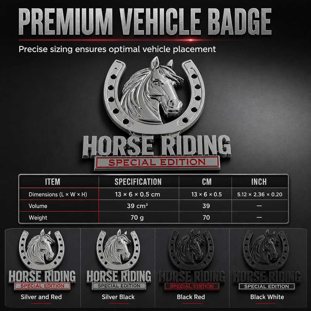 Metal Horse Car Emblem Badge – product image