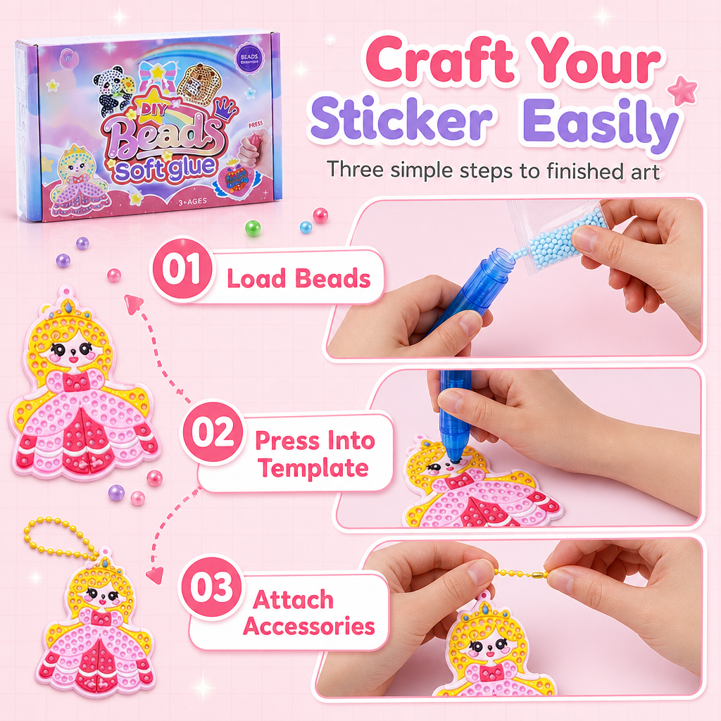 Dot Bead Sticker Art Kit – product image