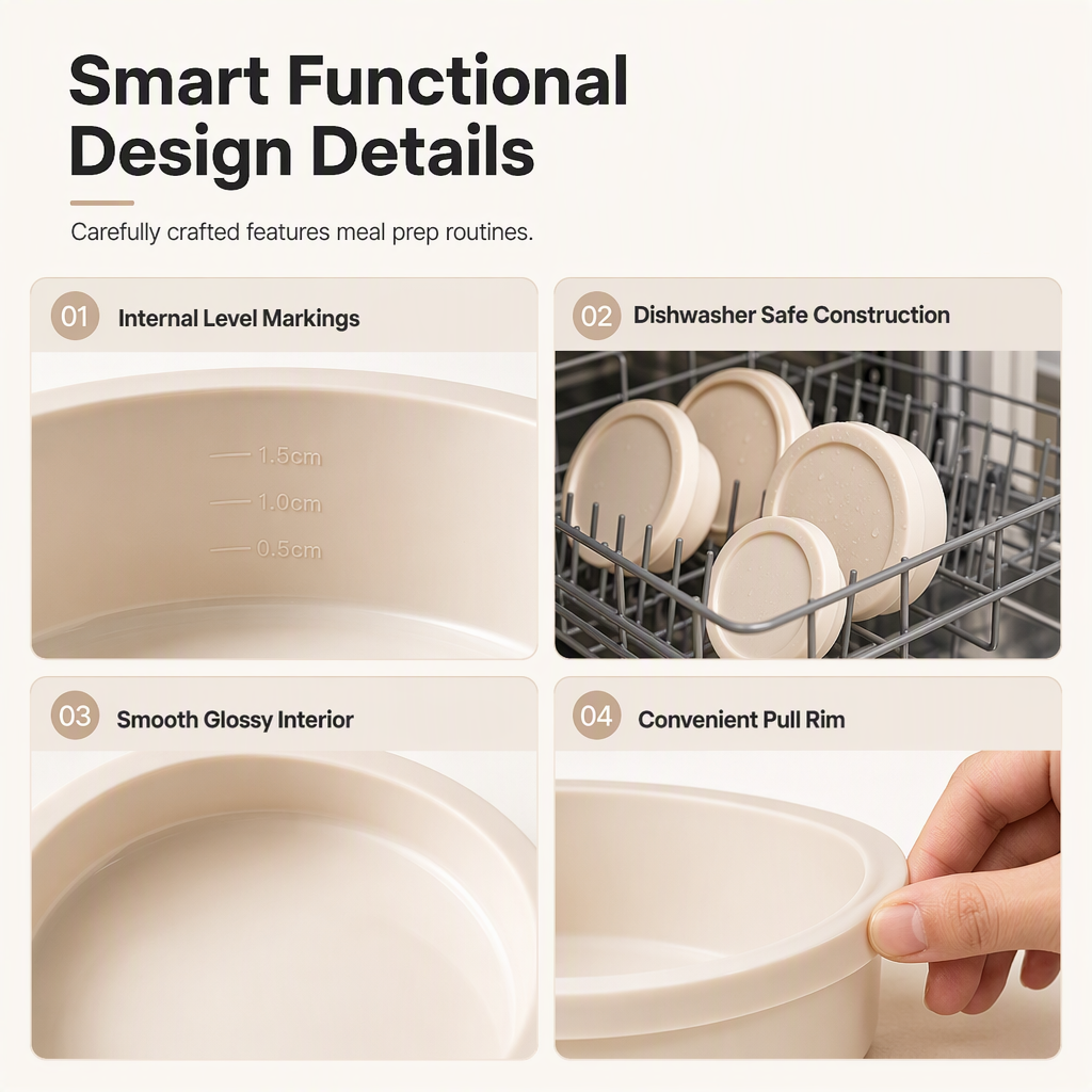 Silicone Meat Portioning Containers with Lids – product image