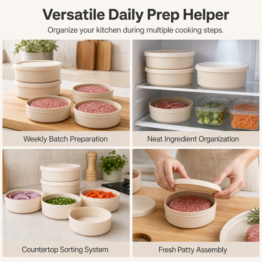 Silicone Meat Portioning Containers with Lids – product image