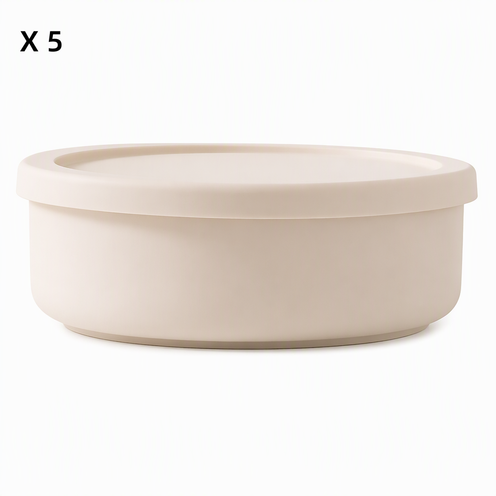Silicone Meat Portioning Containers with Lids – product image