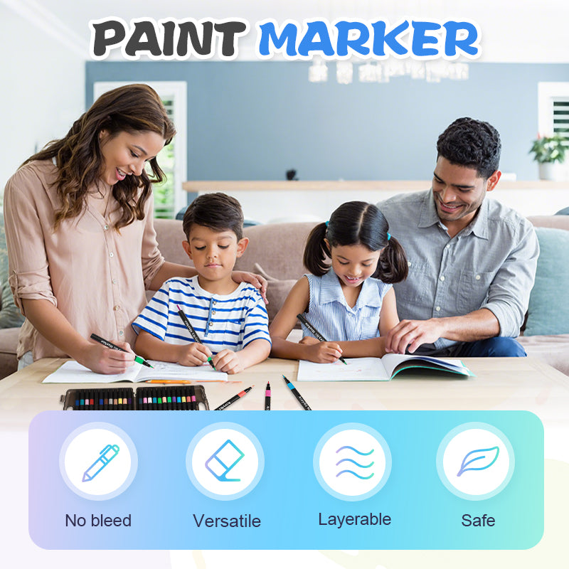 Dual-Tip Acrylic Paint Markers – product image