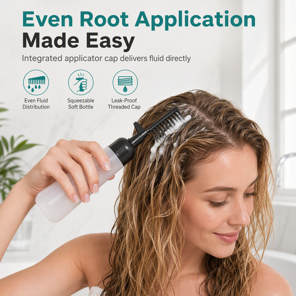 Hair Color Applicator Bottle with Comb – product image