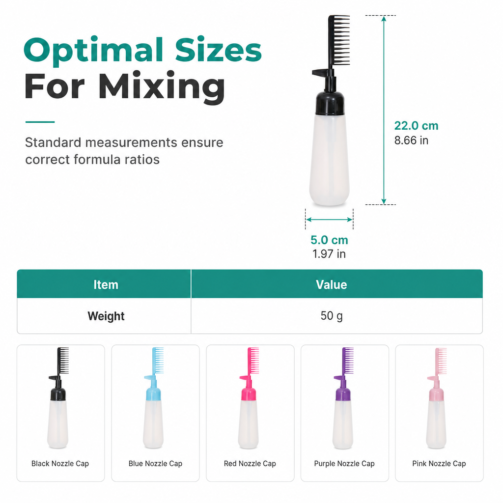 Hair Color Applicator Bottle with Comb – product image