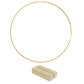 Gold-Tone Decorative Hoop with Wooden Stand – product image