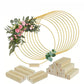 Gold-Tone Decorative Hoop with Wooden Stand – product image