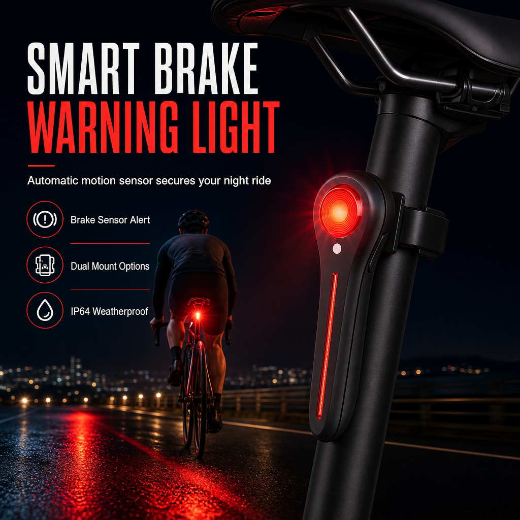 Rechargeable Bicycle Taillight with Brake Sensor – product image