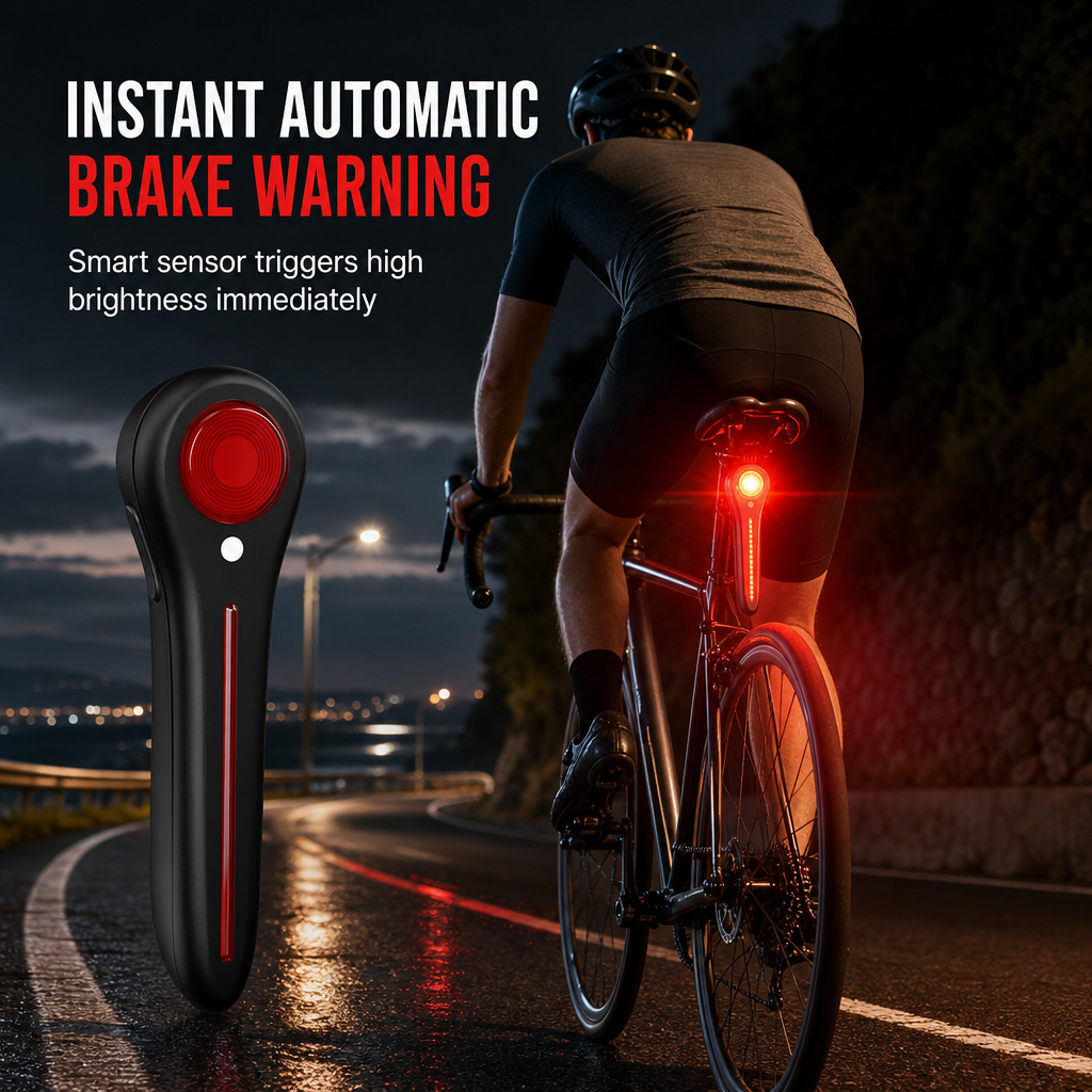 Rechargeable Bicycle Taillight with Brake Sensor – product image