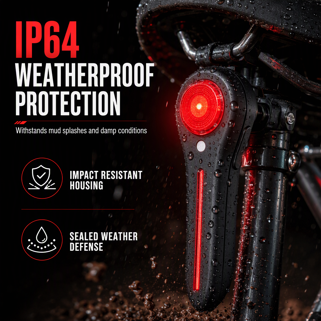 Rechargeable Bicycle Taillight with Brake Sensor – product image