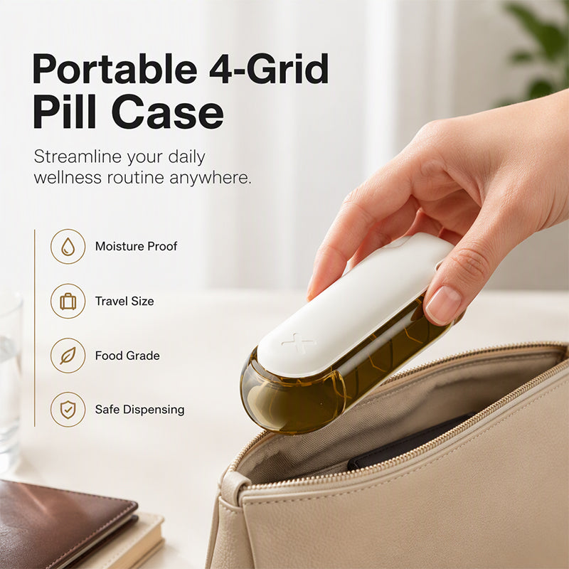 Portable Four-Compartment Pill Case – product image