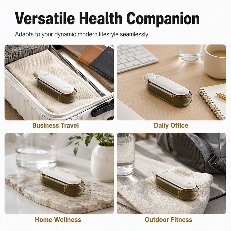 Portable Four-Compartment Pill Case – product image
