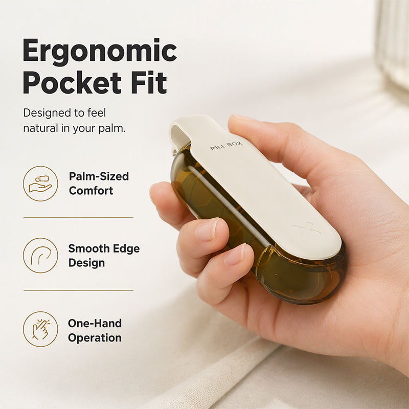Portable Four-Compartment Pill Case – product image
