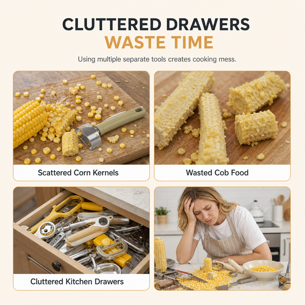 Stainless Steel Corn Stripper and Bottle Opener – product image
