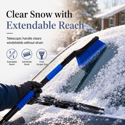 Extendable Car Snow Brush and Ice Scraper – product image