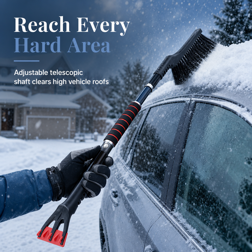 Extendable Car Snow Brush and Ice Scraper – product image