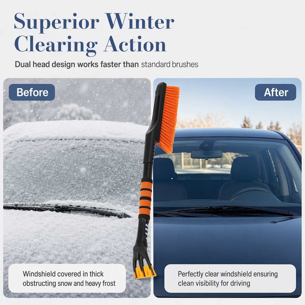 Extendable Car Snow Brush and Ice Scraper – product image