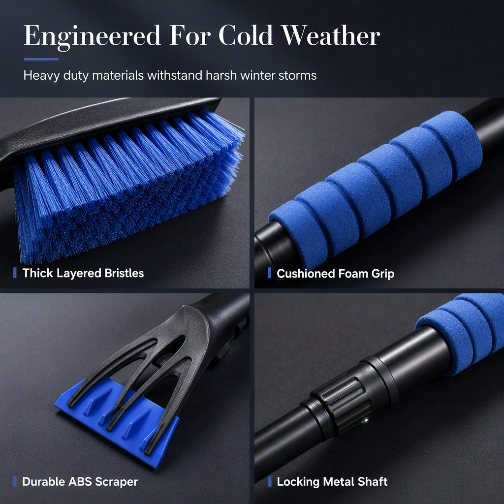 Extendable Car Snow Brush and Ice Scraper – product image