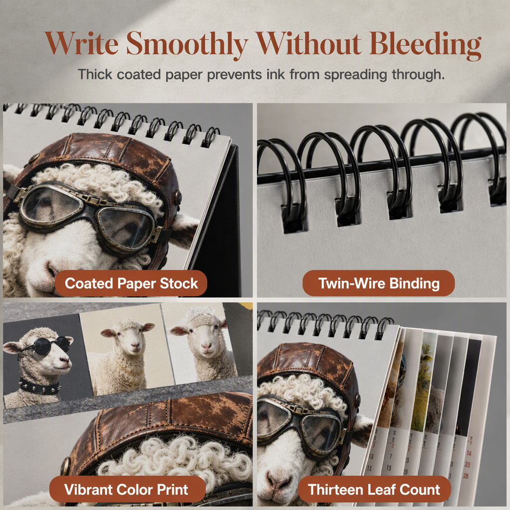 Funny Sheep Desk Calendar – product image