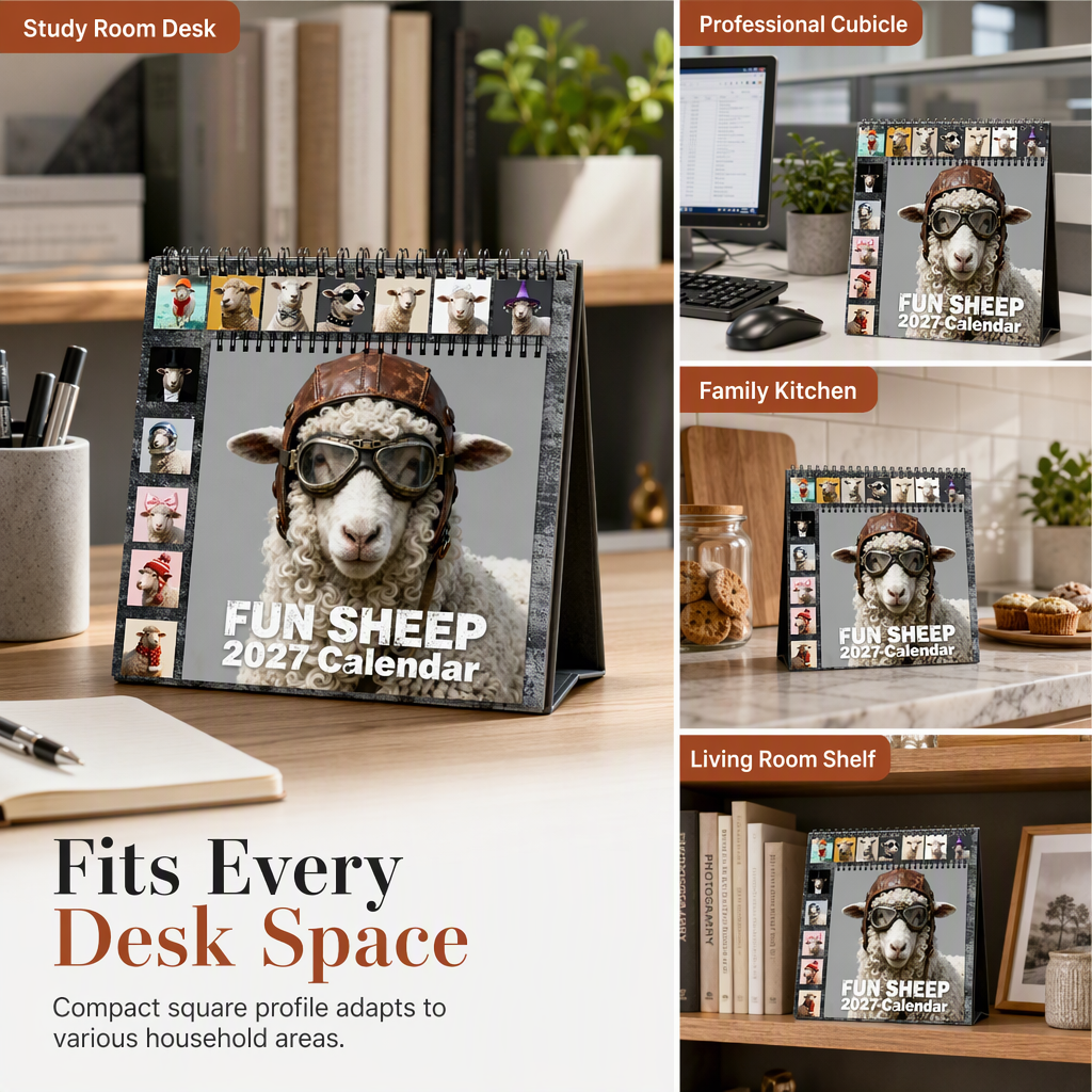 Funny Sheep Desk Calendar – product image