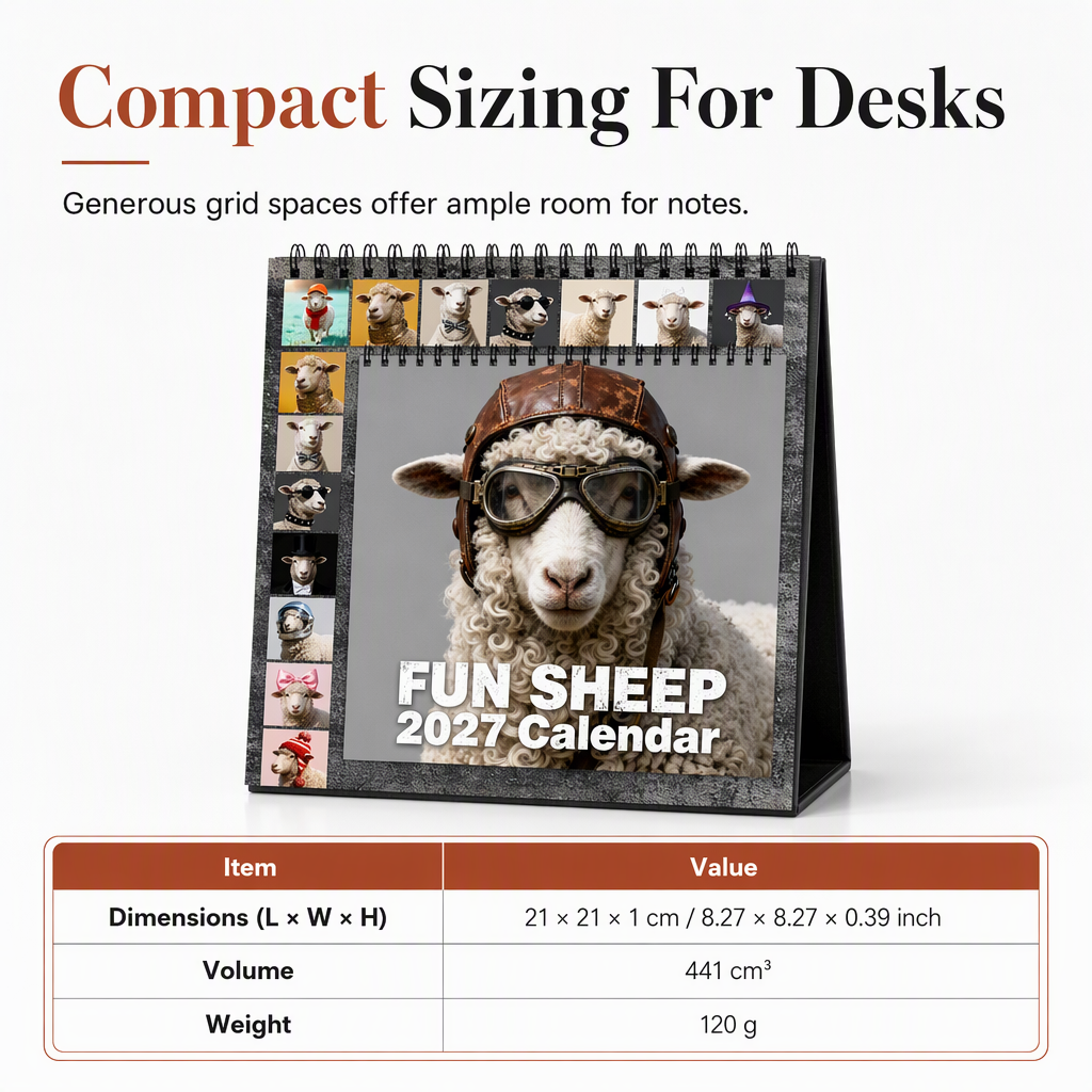 Funny Sheep Desk Calendar – product image