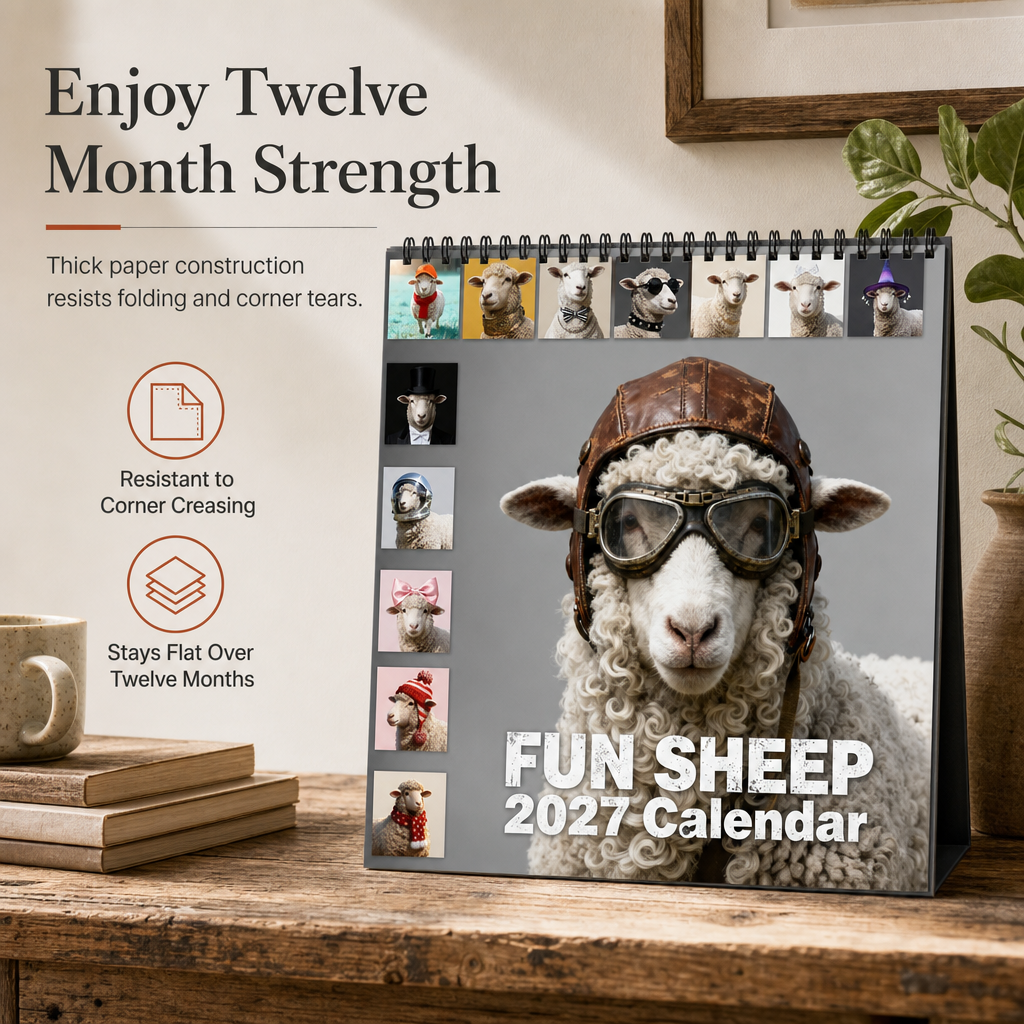 Funny Sheep Desk Calendar – product image