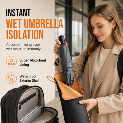 Absorbent Folding Umbrella Storage Sleeve – product image