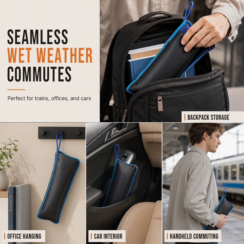 Absorbent Folding Umbrella Storage Sleeve – product image