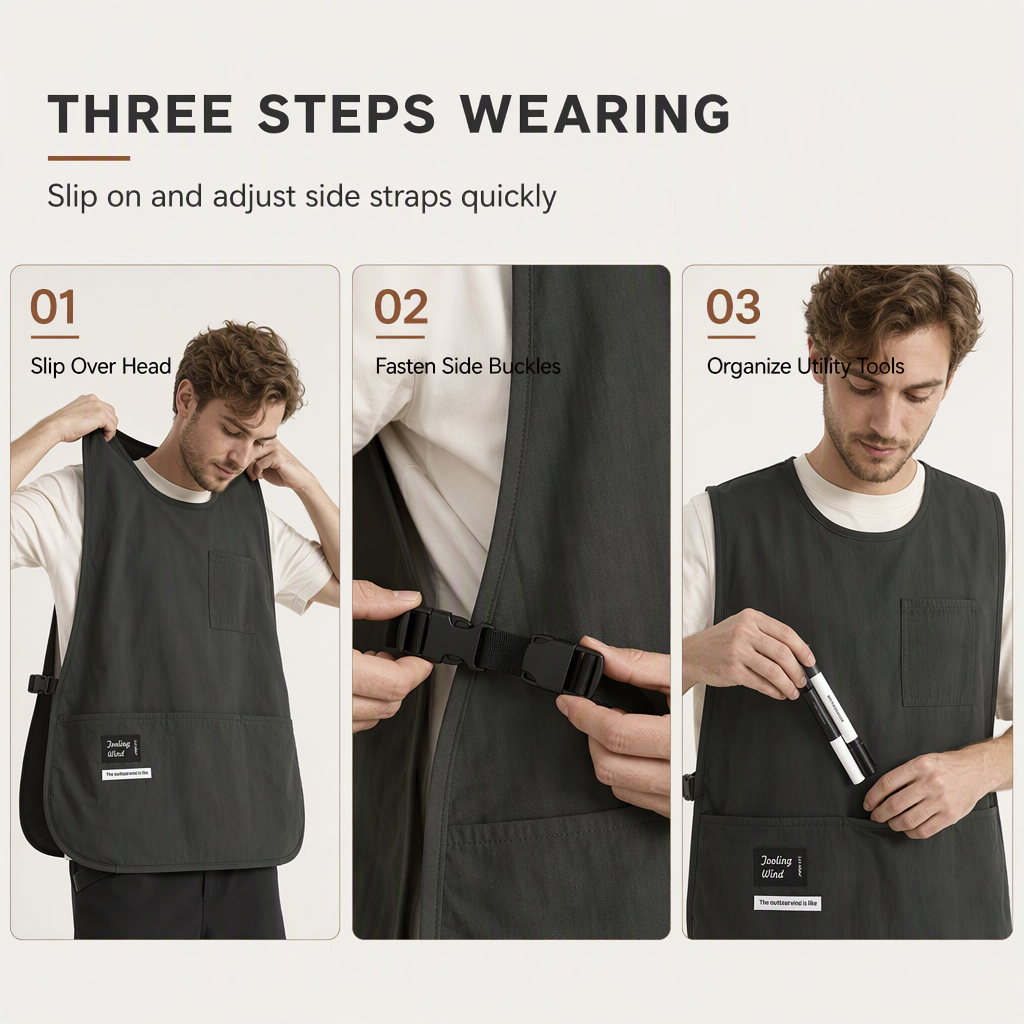 Water- and Oil-Resistant Vest Apron – product image