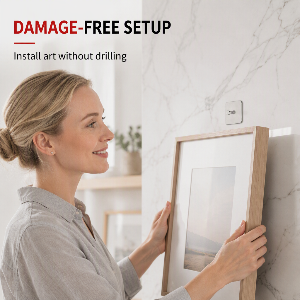 Adhesive Stainless Steel Hanging Hooks – product image