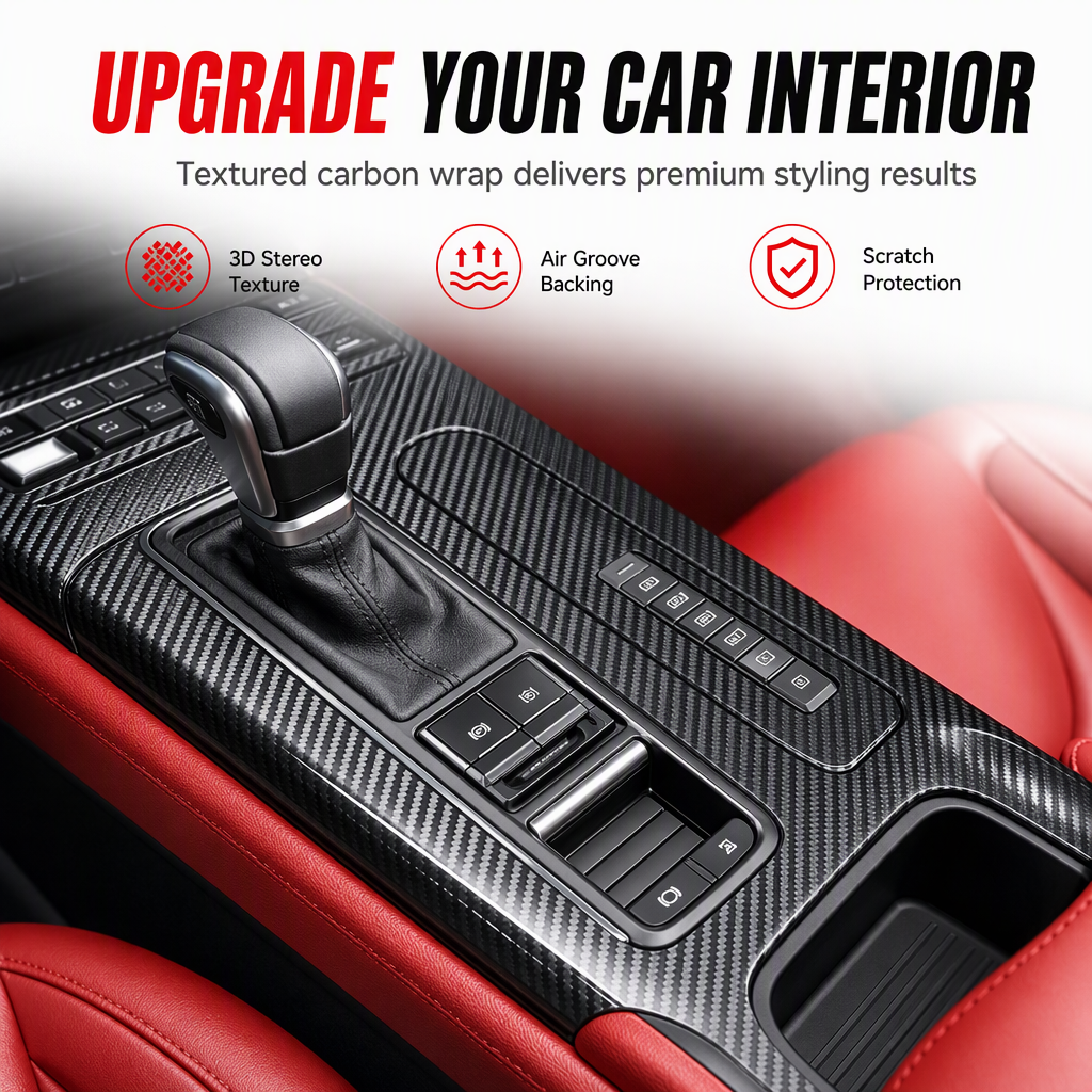 Self-Adhesive Carbon-Look Interior Trim Film – product image