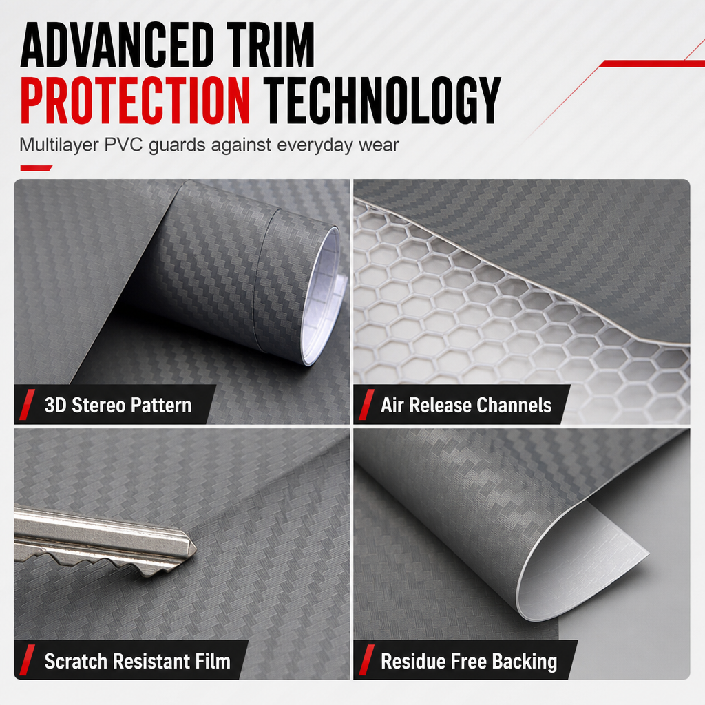Self-Adhesive Carbon-Look Interior Trim Film – product image
