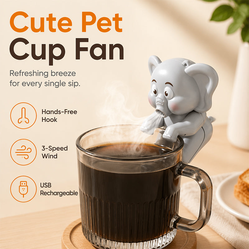 Rechargeable Mini Fan with Cup Clip – product image