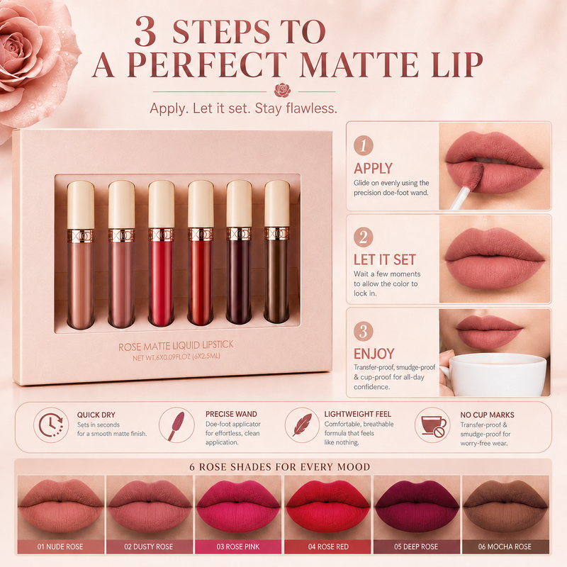 Rose Matte Liquid Lipstick – product image