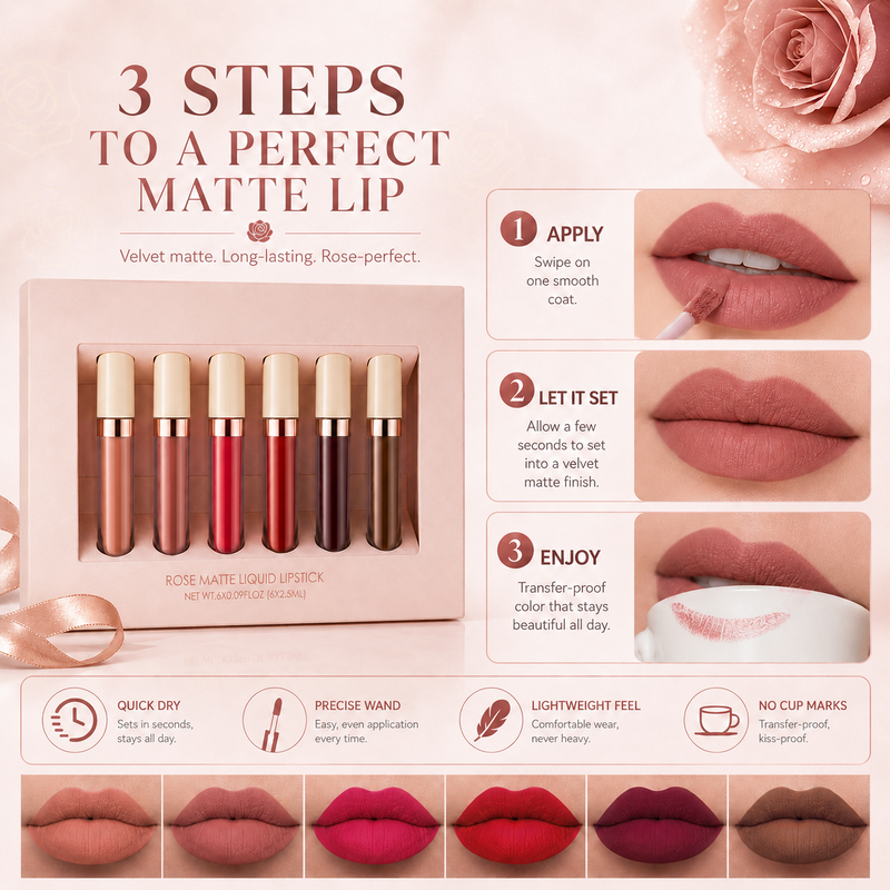 Rose Matte Liquid Lipstick – product image