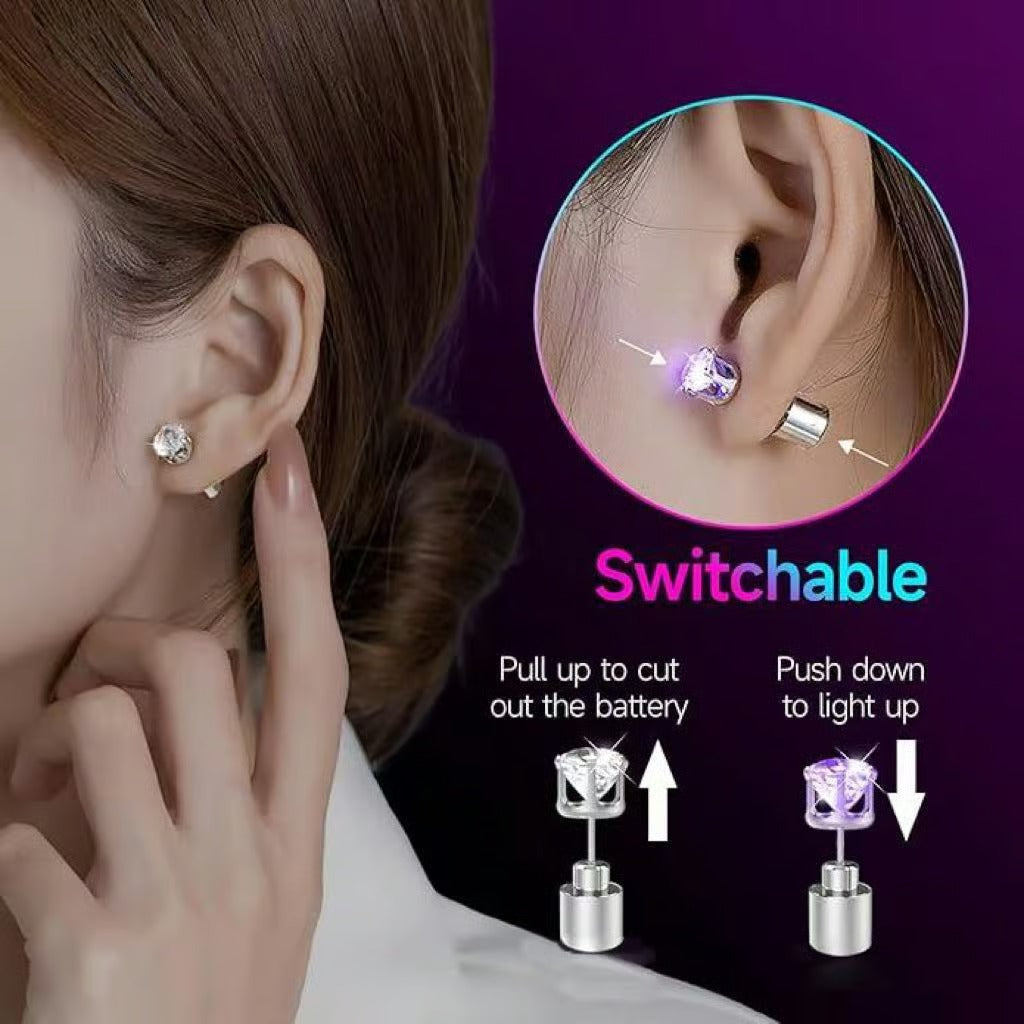 Light-Up LED Crown Stud Earrings – product image