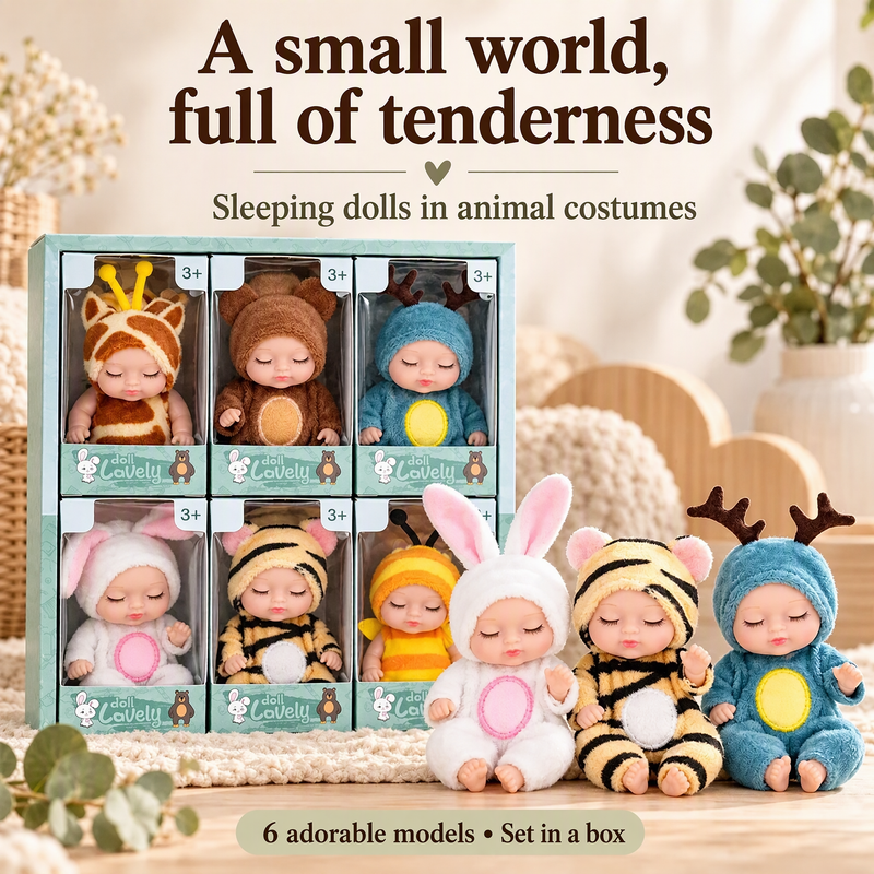 Mini Baby Dolls in Animal Outfits – product image